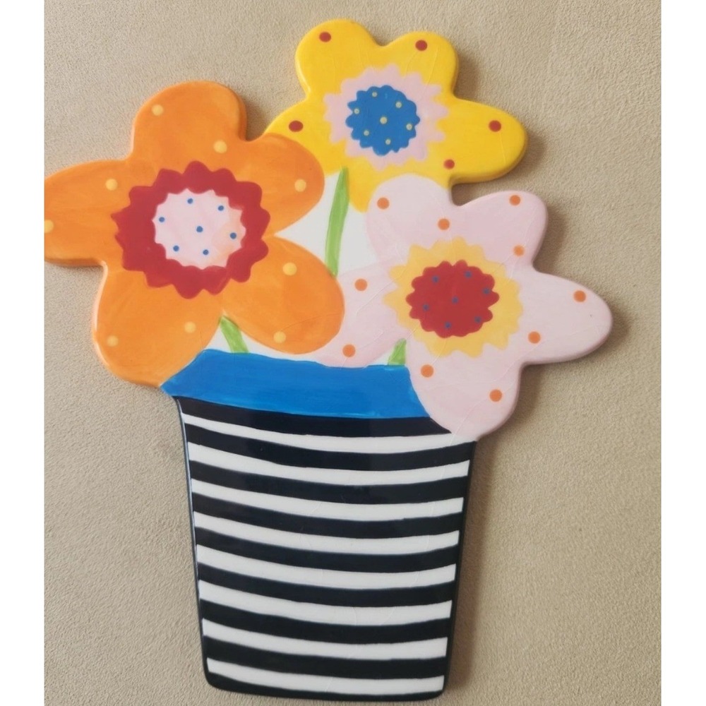 Happy Everything Coton Colors Large Flower Attachment Flowerpot NEW Spring 3